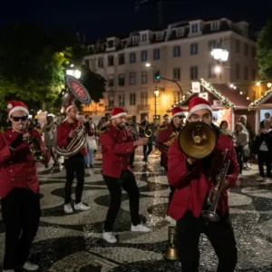 Rossio christmas market lisbon